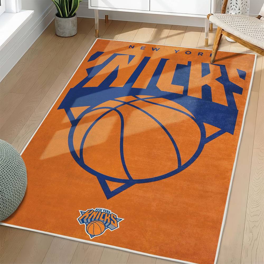 NBA New York Knicks Rectangle Rug Personalized Non-Slip Carpet Gift For Basketball Fans NYK73