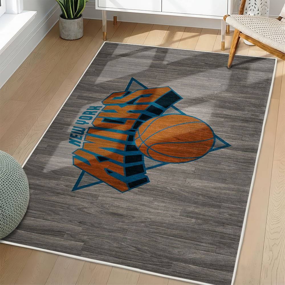 NBA New York Knicks Rectangle Rug Personalized Non-Slip Carpet Gift For Basketball Fans NYK74