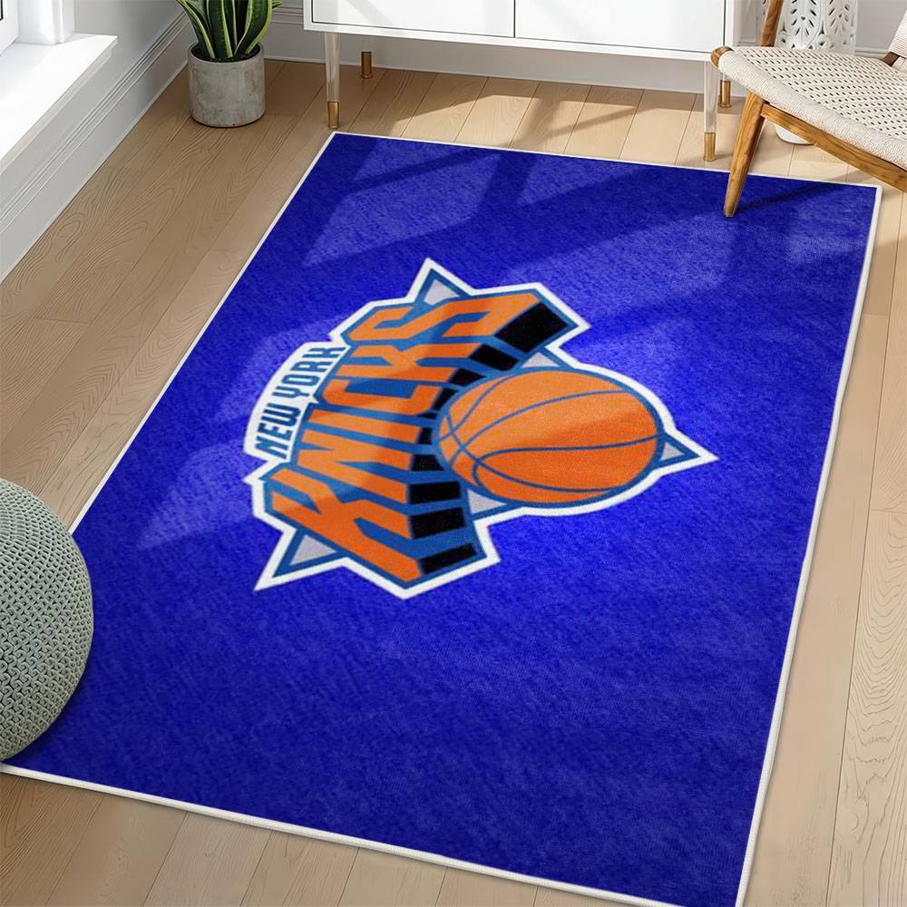 NBA New York Knicks Rectangle Rug Personalized Non-Slip Carpet Gift For Basketball Fans NYK75