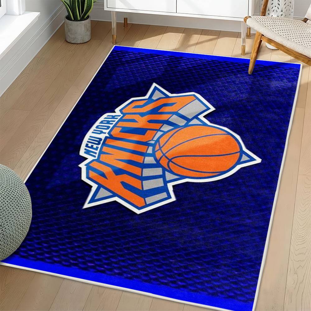 NBA New York Knicks Rectangle Rug Personalized Non-Slip Carpet Gift For Basketball Fans NYK76