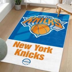 NBA New York Knicks Rectangle Rug Personalized Non-Slip Carpet Gift For Basketball Fans NYK78