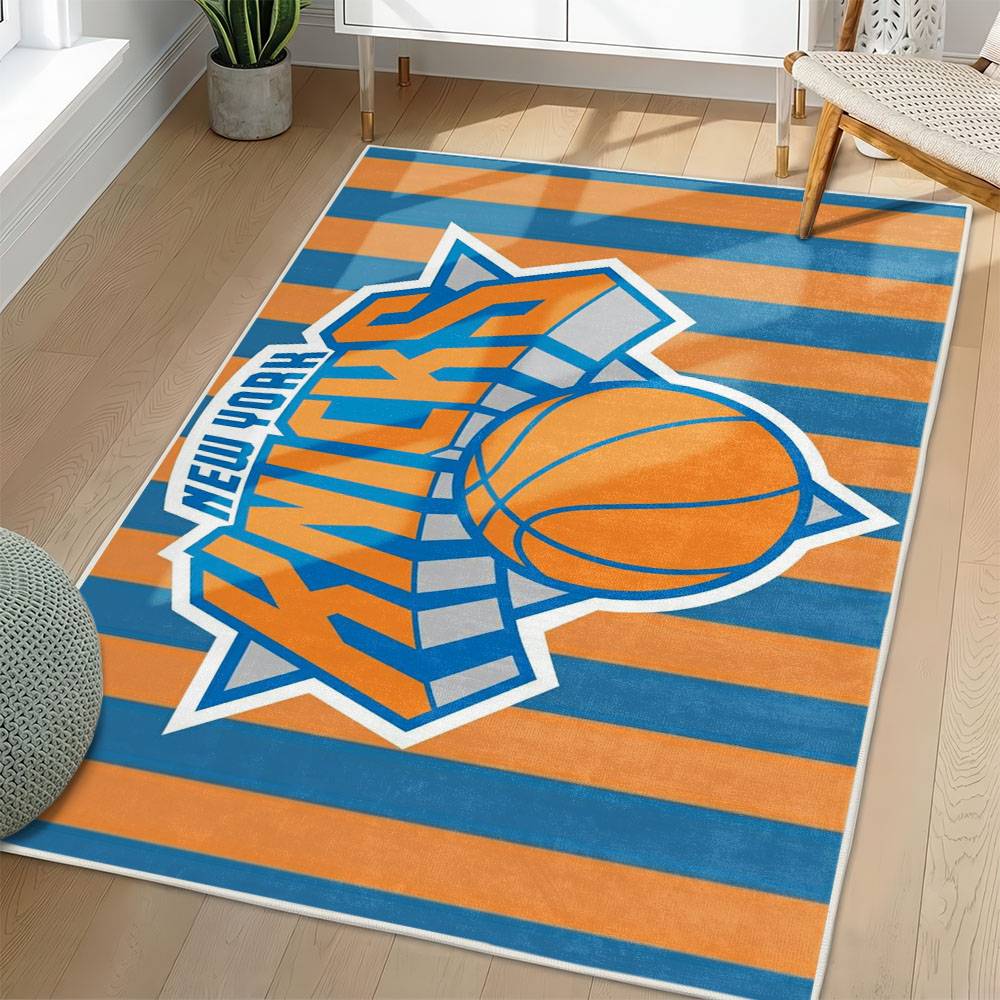 NBA New York Knicks Rectangle Rug Personalized Non-Slip Carpet Gift For Basketball Fans NYK80