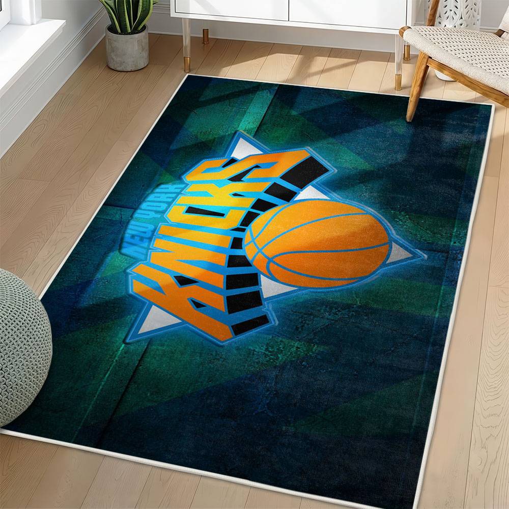 NBA New York Knicks Rectangle Rug Personalized Non-Slip Carpet Gift For Basketball Fans NYK85
