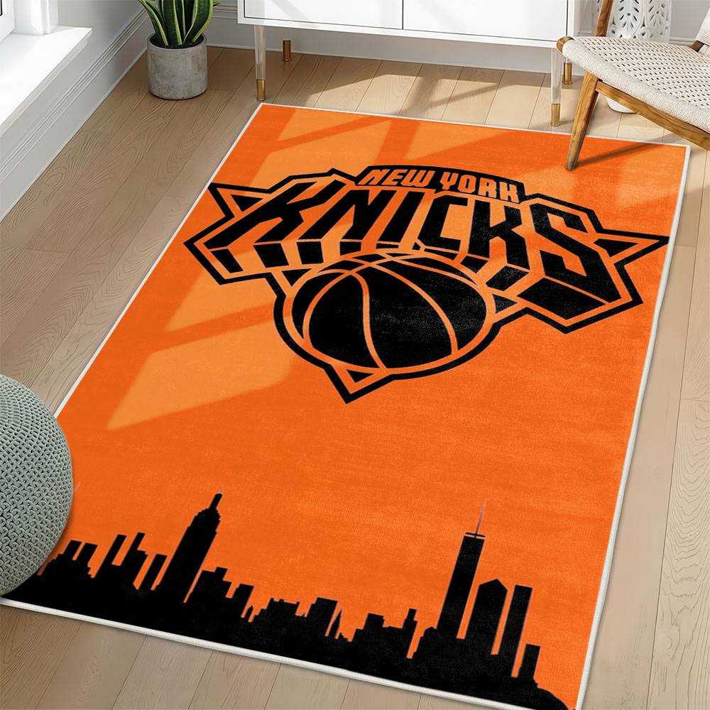 NBA New York Knicks Rectangle Rug Personalized Non-Slip Carpet Gift For Basketball Fans NYK86