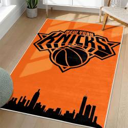 NBA New York Knicks Rectangle Rug Personalized Non-Slip Carpet Gift For Basketball Fans NYK86