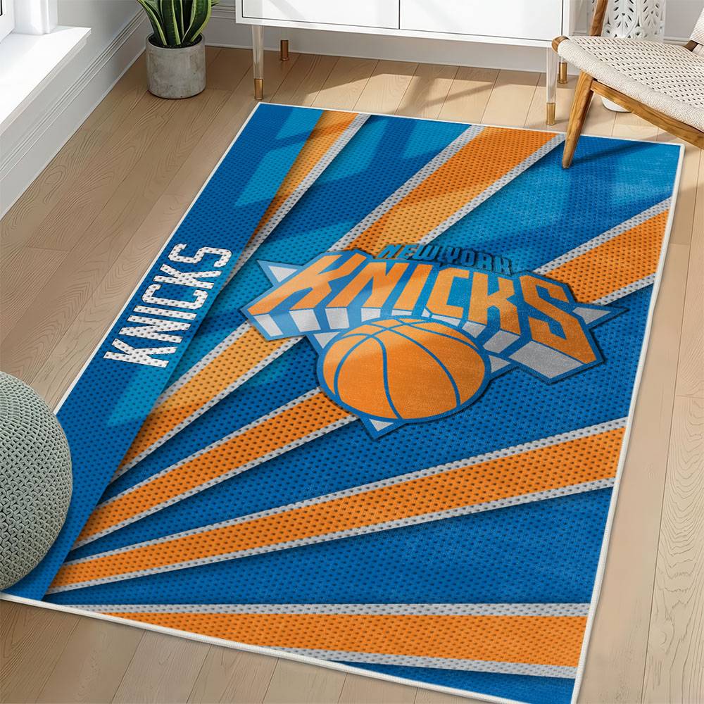 NBA New York Knicks Rectangle Rug Personalized Non-Slip Carpet Gift For Basketball Fans NYK87