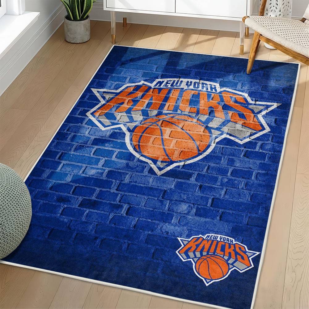 NBA New York Knicks Rectangle Rug Personalized Non-Slip Carpet Gift For Basketball Fans NYK88