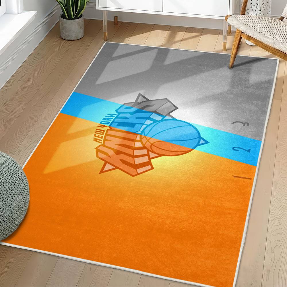 NBA New York Knicks Rectangle Rug Personalized Non-Slip Carpet Gift For Basketball Fans NYK89