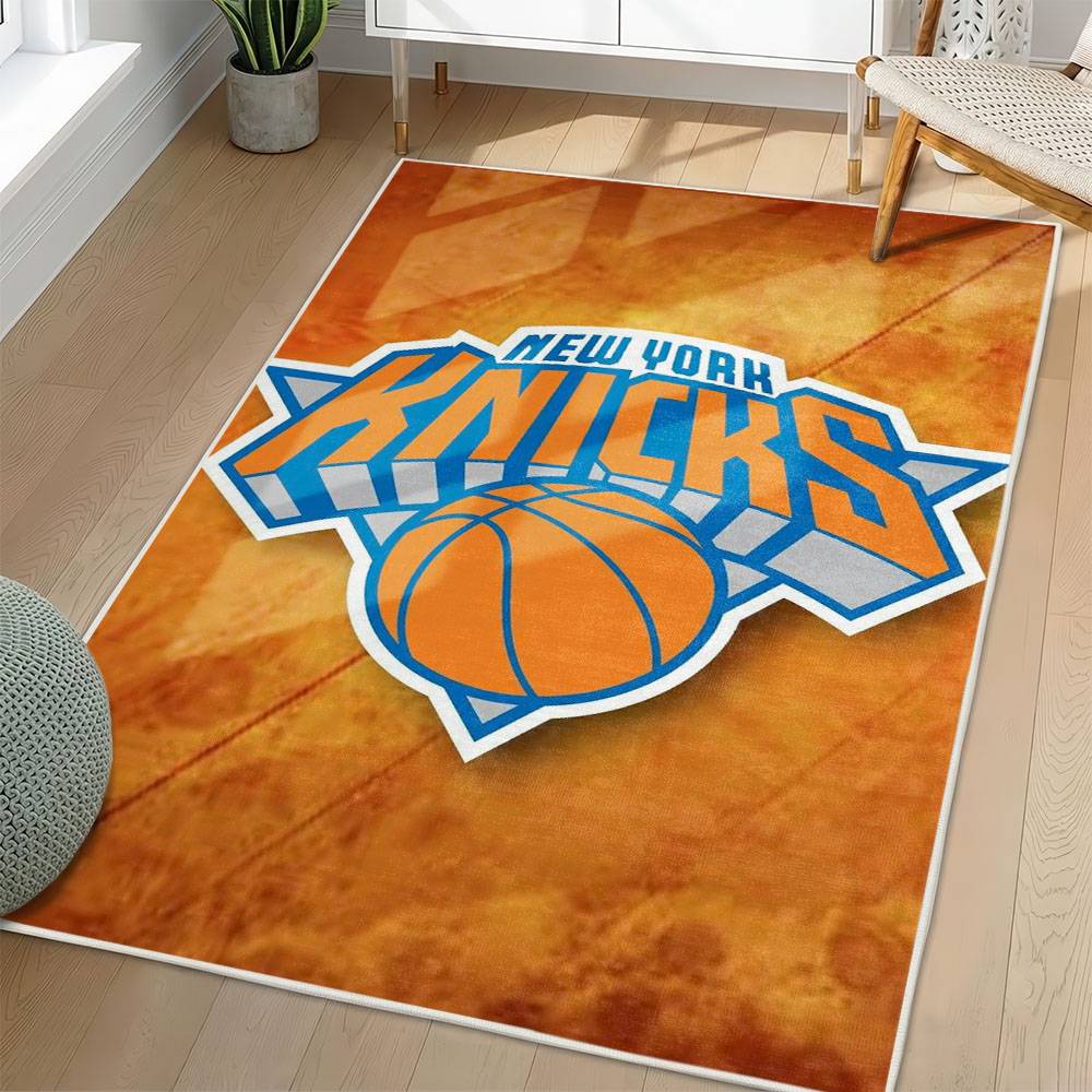 NBA New York Knicks Rectangle Rug Personalized Non-Slip Carpet Gift For Basketball Fans NYK91