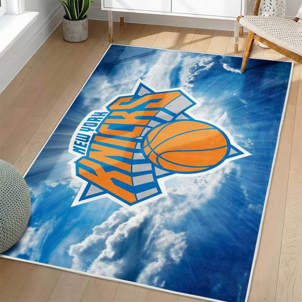 NBA New York Knicks Rectangle Rug Personalized Non-Slip Carpet Gift For Basketball Fans NYK92