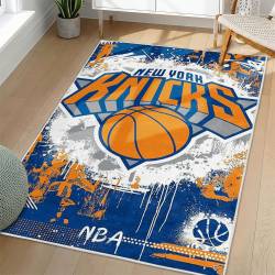 NBA New York Knicks Rectangle Rug Personalized Non-Slip Carpet Gift For Basketball Fans NYK95