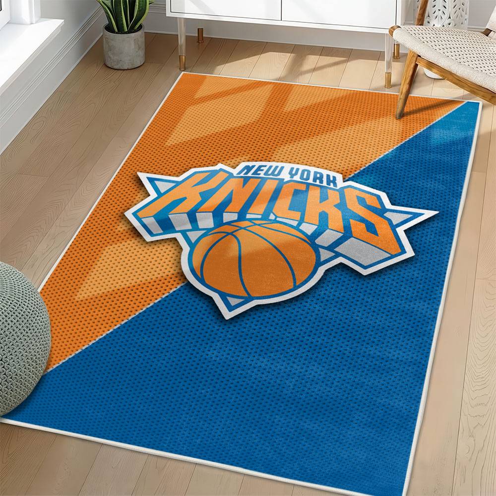 NBA New York Knicks Rectangle Rug Personalized Non-Slip Carpet Gift For Basketball Fans NYK97