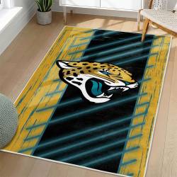 NFL Jacksonville Jaguars Rectangle Rug Personalized Non-Slip Carpet Gift For Football Fans JJ100