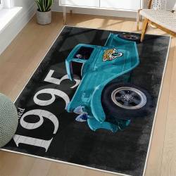 NFL Jacksonville Jaguars Rectangle Rug Personalized Non-Slip Carpet Gift For Football Fans JJ101