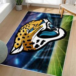 NFL Jacksonville Jaguars Rectangle Rug Personalized Non-Slip Carpet Gift For Football Fans JJ104
