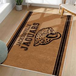 NFL Jacksonville Jaguars Rectangle Rug Personalized Non-Slip Carpet Gift For Football Fans JJ107