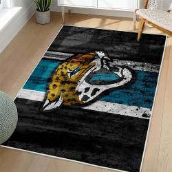 NFL Jacksonville Jaguars Rectangle Rug Personalized Non-Slip Carpet Gift For Football Fans JJ110