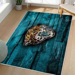 NFL Jacksonville Jaguars Rectangle Rug Personalized Non-Slip Carpet Gift For Football Fans JJ111