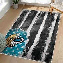NFL Jacksonville Jaguars Rectangle Rug Personalized Non-Slip Carpet Gift For Football Fans JJ112