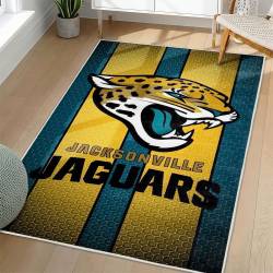 NFL Jacksonville Jaguars Rectangle Rug Personalized Non-Slip Carpet Gift For Football Fans JJ113