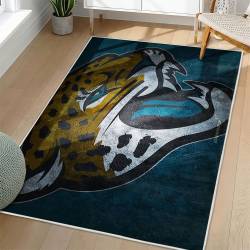 NFL Jacksonville Jaguars Rectangle Rug Personalized Non-Slip Carpet Gift For Football Fans JJ118