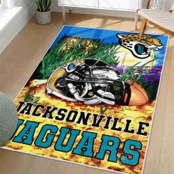 NFL Jacksonville Jaguars Rectangle Rug Personalized Non-Slip Carpet Gift For Football Fans JJ119
