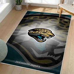 NFL Jacksonville Jaguars Rectangle Rug Personalized Non-Slip Carpet Gift For Football Fans JJ120