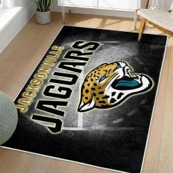 NFL Jacksonville Jaguars Rectangle Rug Personalized Non-Slip Carpet Gift For Football Fans JJ122