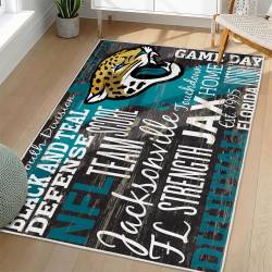 NFL Jacksonville Jaguars Rectangle Rug Personalized Non-Slip Carpet Gift For Football Fans JJ123