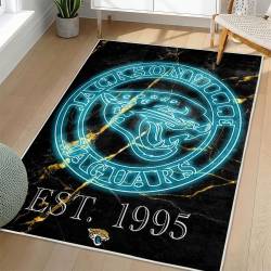 NFL Jacksonville Jaguars Rectangle Rug Personalized Non-Slip Carpet Gift For Football Fans JJ130