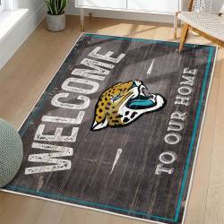 NFL Jacksonville Jaguars Rectangle Rug Personalized Non-Slip Carpet Gift For Football Fans JJ131