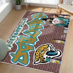 NFL Jacksonville Jaguars Rectangle Rug Personalized Non-Slip Carpet Gift For Football Fans JJ133