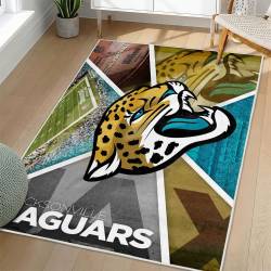 NFL Jacksonville Jaguars Rectangle Rug Personalized Non-Slip Carpet Gift For Football Fans JJ138