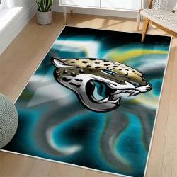 NFL Jacksonville Jaguars Rectangle Rug Personalized Non-Slip Carpet Gift For Football Fans JJ139
