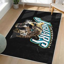 NFL Jacksonville Jaguars Rectangle Rug Personalized Non-Slip Carpet Gift For Football Fans JJ149