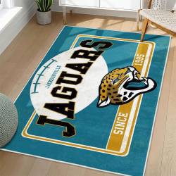 NFL Jacksonville Jaguars Rectangle Rug Personalized Non-Slip Carpet Gift For Football Fans JJ153