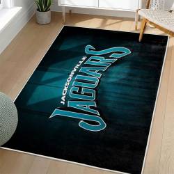 NFL Jacksonville Jaguars Rectangle Rug Personalized Non-Slip Carpet Gift For Football Fans JJ154