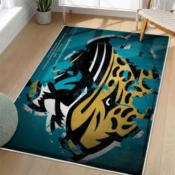 NFL Jacksonville Jaguars Rectangle Rug Personalized Non-Slip Carpet Gift For Football Fans JJ158