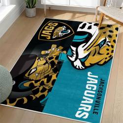 NFL Jacksonville Jaguars Rectangle Rug Personalized Non-Slip Carpet Gift For Football Fans JJ163
