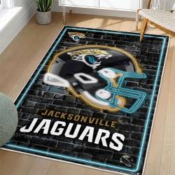 NFL Jacksonville Jaguars Rectangle Rug Personalized Non-Slip Carpet Gift For Football Fans JJ165