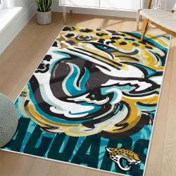NFL Jacksonville Jaguars Rectangle Rug Personalized Non-Slip Carpet Gift For Football Fans JJ171