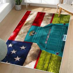 NFL Jacksonville Jaguars Rectangle Rug Personalized Non-Slip Carpet Gift For Football Fans JJ173