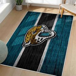 NFL Jacksonville Jaguars Rectangle Rug Personalized Non-Slip Carpet Gift For Football Fans JJ174