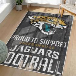 NFL Jacksonville Jaguars Rectangle Rug Personalized Non-Slip Carpet Gift For Football Fans JJ176