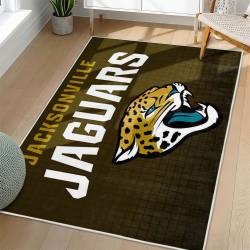 NFL Jacksonville Jaguars Rectangle Rug Personalized Non-Slip Carpet Gift For Football Fans JJ179