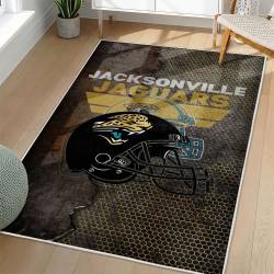 NFL Jacksonville Jaguars Rectangle Rug Personalized Non-Slip Carpet Gift For Football Fans JJ180