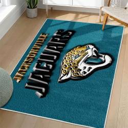 NFL Jacksonville Jaguars Rectangle Rug Personalized Non-Slip Carpet Gift For Football Fans JJ189