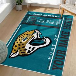 NFL Jacksonville Jaguars Rectangle Rug Personalized Non-Slip Carpet Gift For Football Fans JJ192