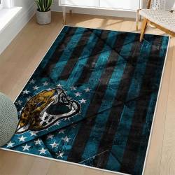 NFL Jacksonville Jaguars Rectangle Rug Personalized Non-Slip Carpet Gift For Football Fans JJ195