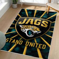 NFL Jacksonville Jaguars Rectangle Rug Personalized Non-Slip Carpet Gift For Football Fans JJ196